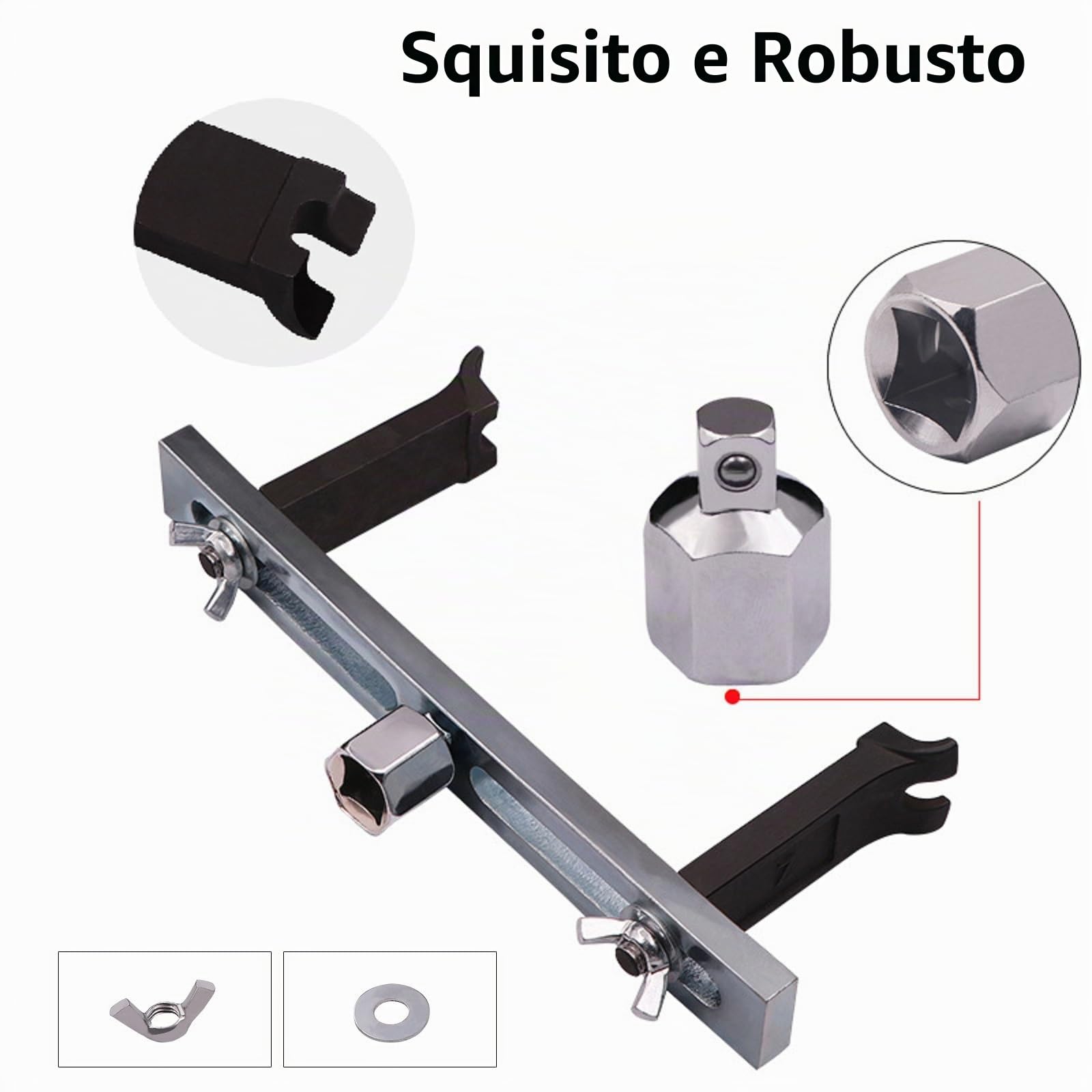 Strumento per La Rimozione Della Pompa Del Carburant,Pompa Di Carburante Coperchio Serbatoio,Rimuovere Strumento Chiave Regolabile,Strumento di Riparazione Auto per Pompa Del Carburante 23-190 mm