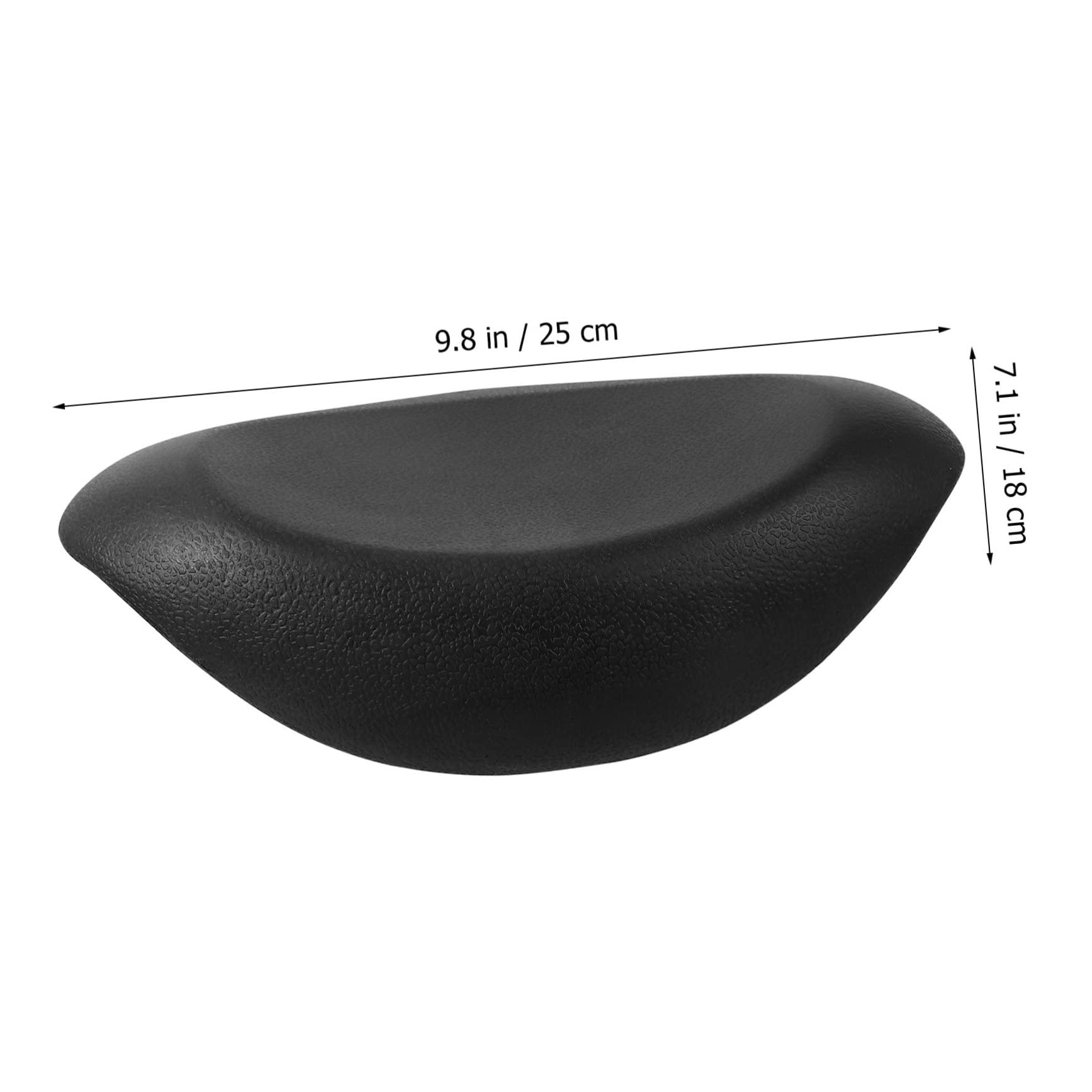 Healeved Cuscino da Vasca da Bagno in Pu Nero Supporto per Collo e Schiena, Ventosa Antiscivolo, Morbido e Riciclabile per Doccia e Vasca