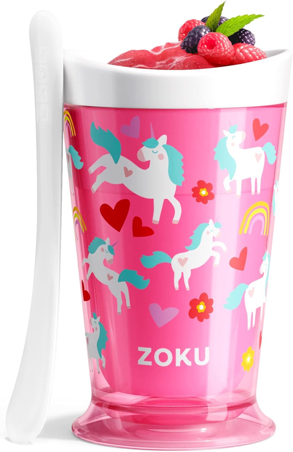 ZOKU Original Slush and Shake Maker, Compact Make and Serve Cup with Freezer Core Creates Single-Serving Smoothies, Slushies and Milkshakes in Minutes, BPA-free, Blue