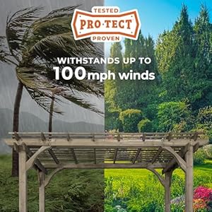 Backyard discovery somerville 14 x 10 cedar wood pergola kit with trellis roof all season durability high wind rating powerport shade for outdoor patio deck garden and entertaining  urban country home decor