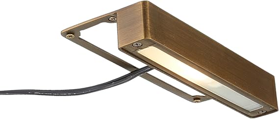 VOLT Cast Brass 12V Undercover Hardscape Light (Bronze) with 3W 2700K Warm White G4 LED Bulb for Low Voltage Outdoor Step, Deck, Masonry & Wall Lighting