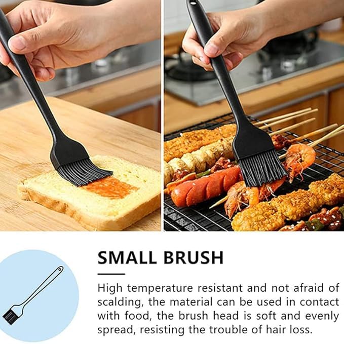 Image of Silicone Spatula Set 5-Piece - Heat-Resistant, Non-Stick, BPA-Free with Wooden Handles for Cooking, Baking, and Icing