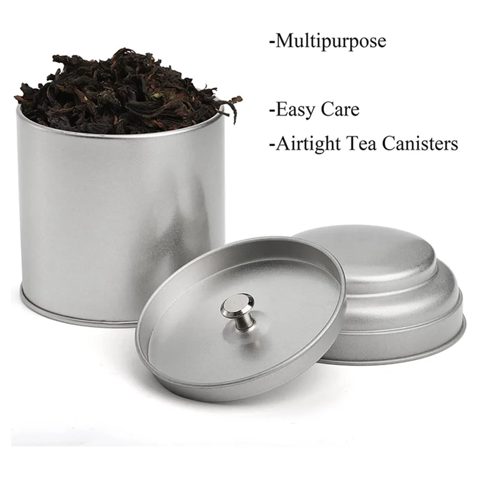 Lata de té 12 piezas con tapa doble hermética, redonda, 8 oz, for cocina, hojas sueltas pequeñas para Almacenamiento