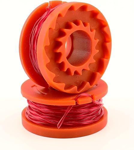 Miniatura 7 de Paquete de 14 (12 carretes + 2 tapas) Longitud de la línea de 10 pies, diámetro de 0.065 pulgadas, línea de recortadora de cuerda para Worx,