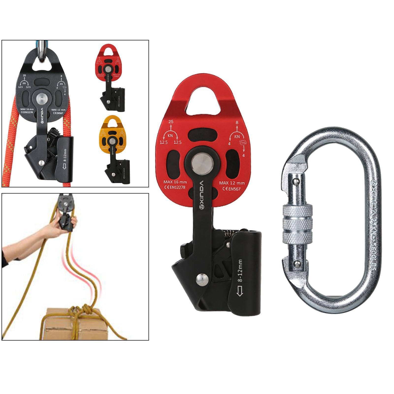 Per Sistema di Sollevamento per Arrampicata, Elevata tenacità, Resistenza 25 KN, Facile processo di Cattura con camma, Adatto per funi da 8-12 mm,