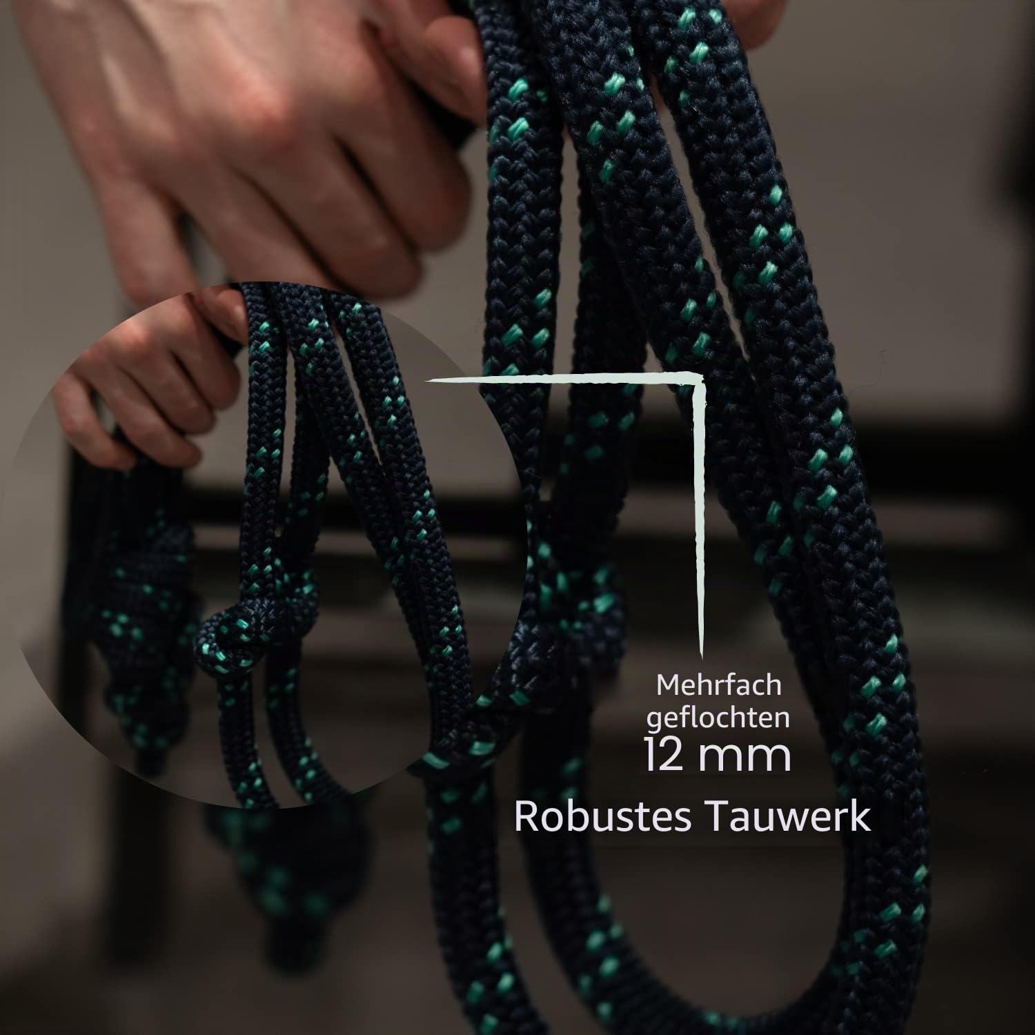 Flow Rope Übungs-Springseile für Zuhause, Fitnessstudio, Cardio, gewichtetes Springseil für Freestyle-Springen & Springen, hilft Oberkörper-Fitness für Boxen & HIIT-Anfänger, 560 g