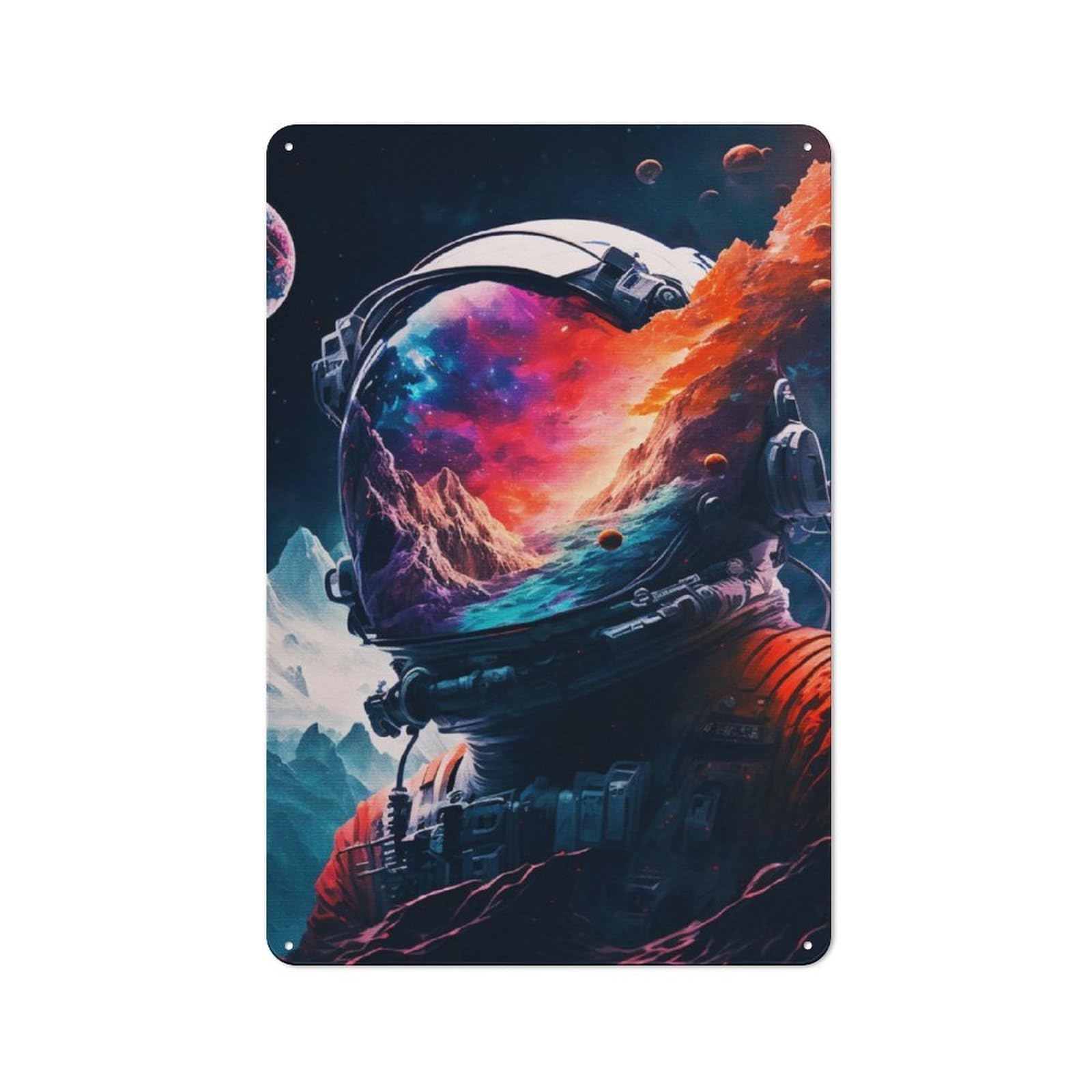 Junmoney Space Is Wild Tin Wall Plaque 30X20cm With For Pub Or Café, For Collectors Of Retro Metal Wall Decor