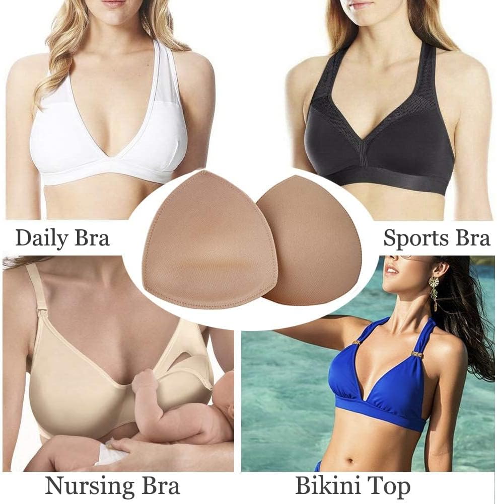 TAOHUA GARDEN 5 Pairs Bra Pads Inserts,Removable,Breathable, Air Cotton,Foam Sponge - Image 6