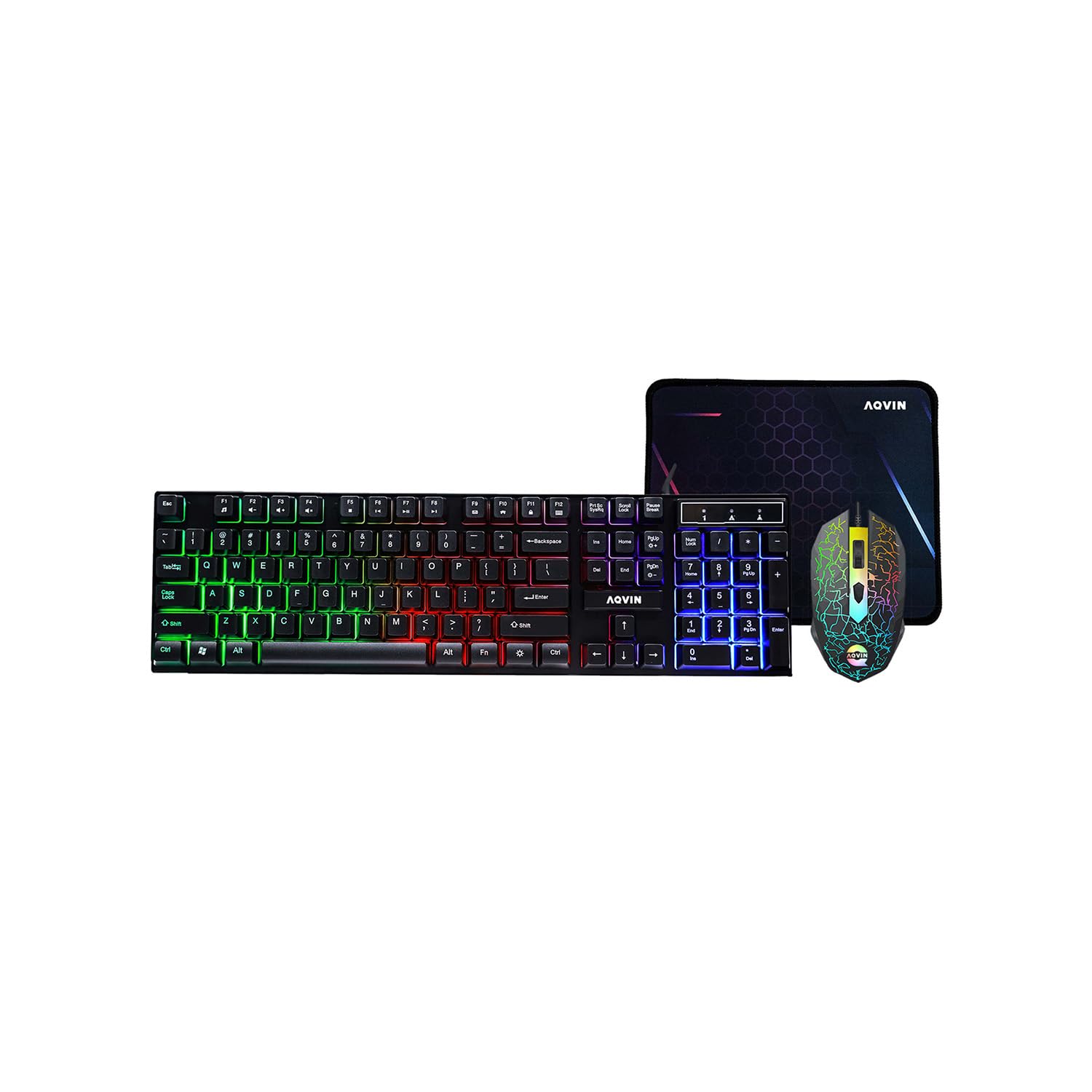AQVIN RGB Gaming Keyboard with ergonomic design and RGB lighting