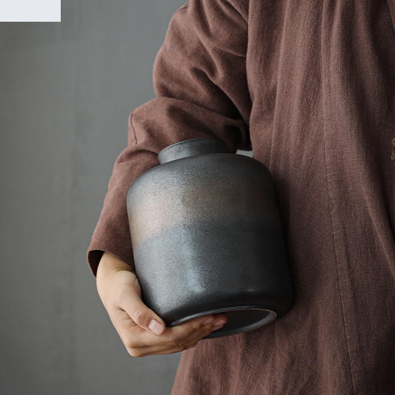 Pojemniki na przekąski, Ręcznie robiony ceramiczny pojemnik na herbatę, hermetyczny, wodoodporny, organizer, do przechowywania herbaty(Large 14.8x19cm,2)