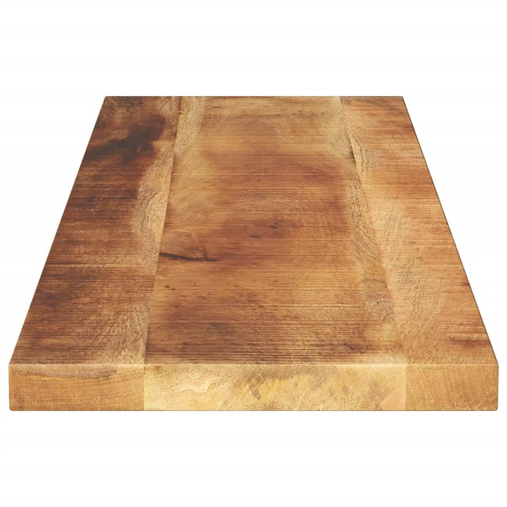 vidaXL Tischplatte, Holzplatte für Esstisch Couchtisch, Massivholzplatte Rustikales Design, Ersatztischplatte, 120x20x2,5cm Rechteckig Raues Massivholz Mango