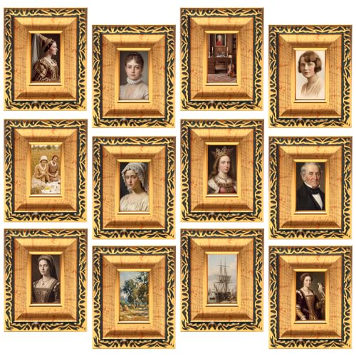 Image of 24 Pcs 2x3 Inch Small Gold Picture Frames Bulk Vintage