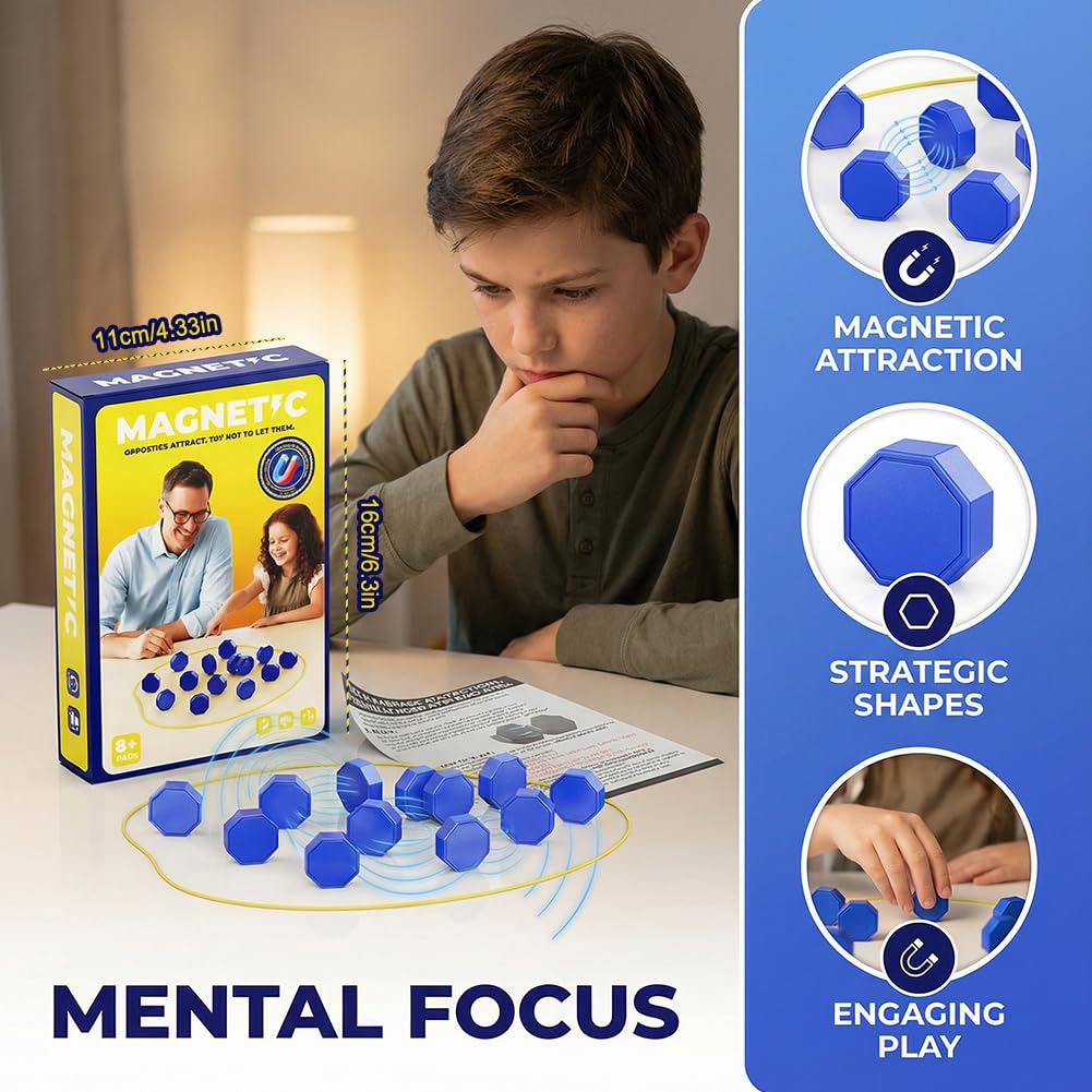 Magnetic Chess Game, Educational Chess Game Checkers Game with 20 Pieces Chess - Image 2