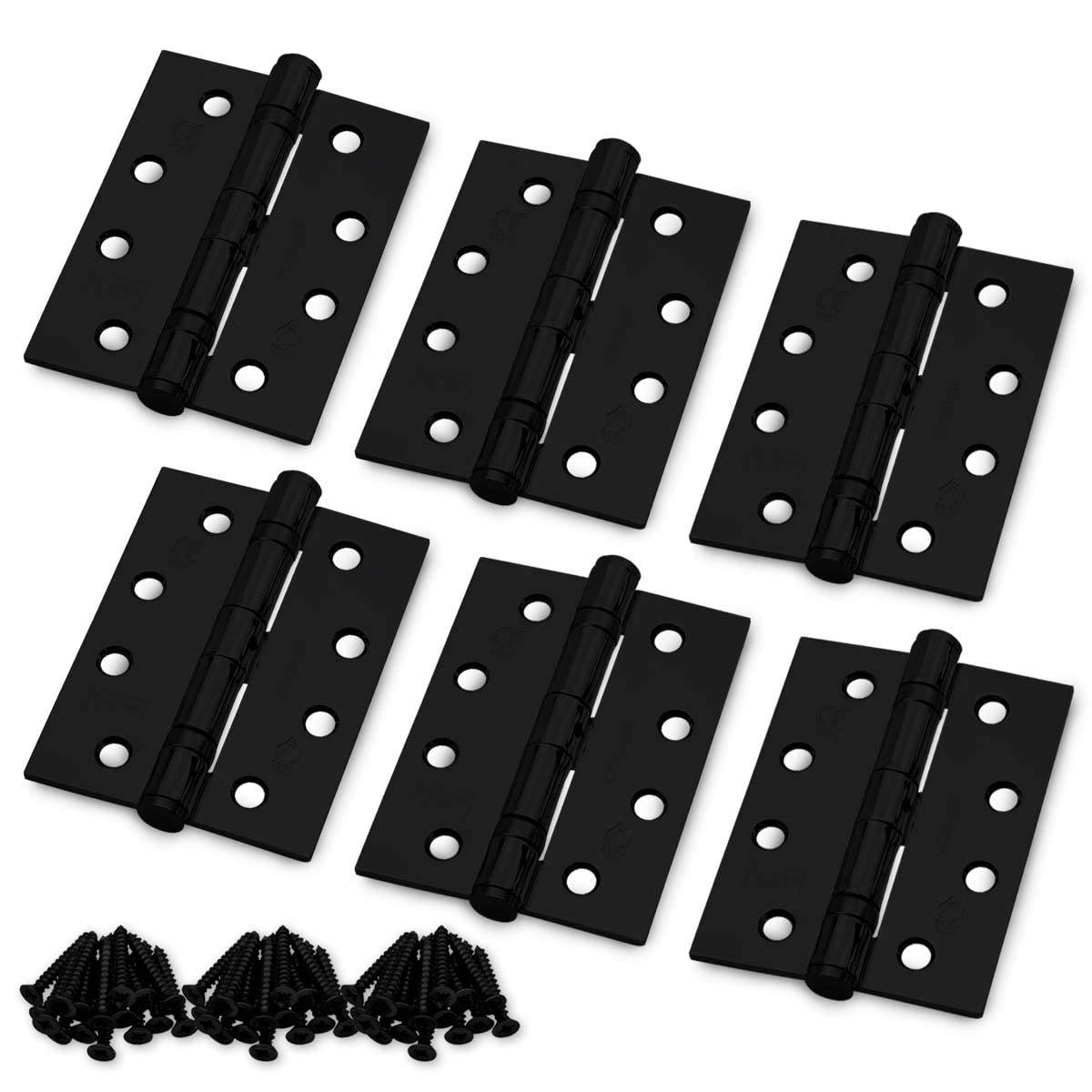 Buy Bwintech 100 x 75 x 2.7mm (4 inch) Matte Black Brushed Hinge for