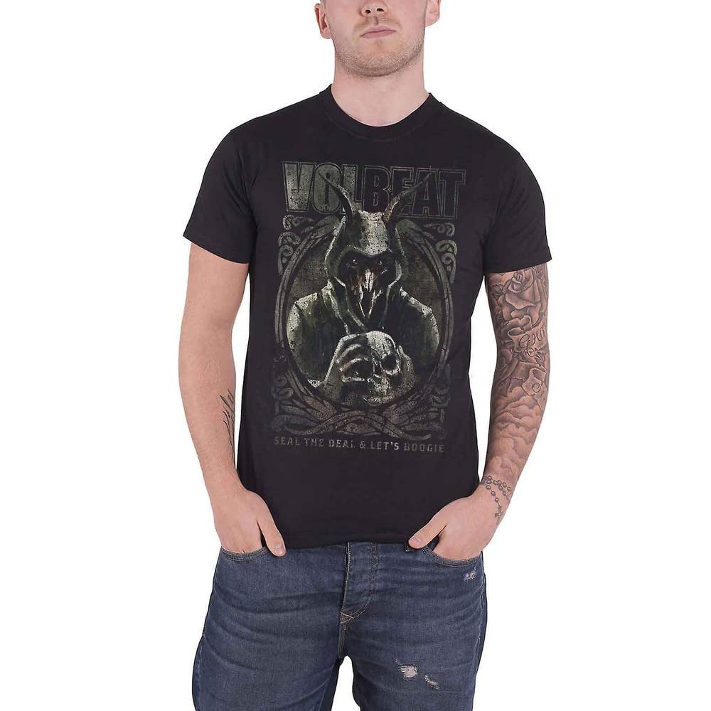 T-Shirt # XL Black Unisex # Goat with Skull