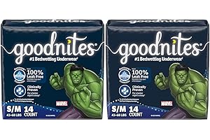Goodnites Boys' Nighttime Bedwetting Underwear | Size S/M | 14 Ct