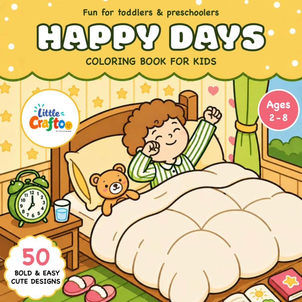 HAPPY DAYS: COLORING BOOK FOR KIDS