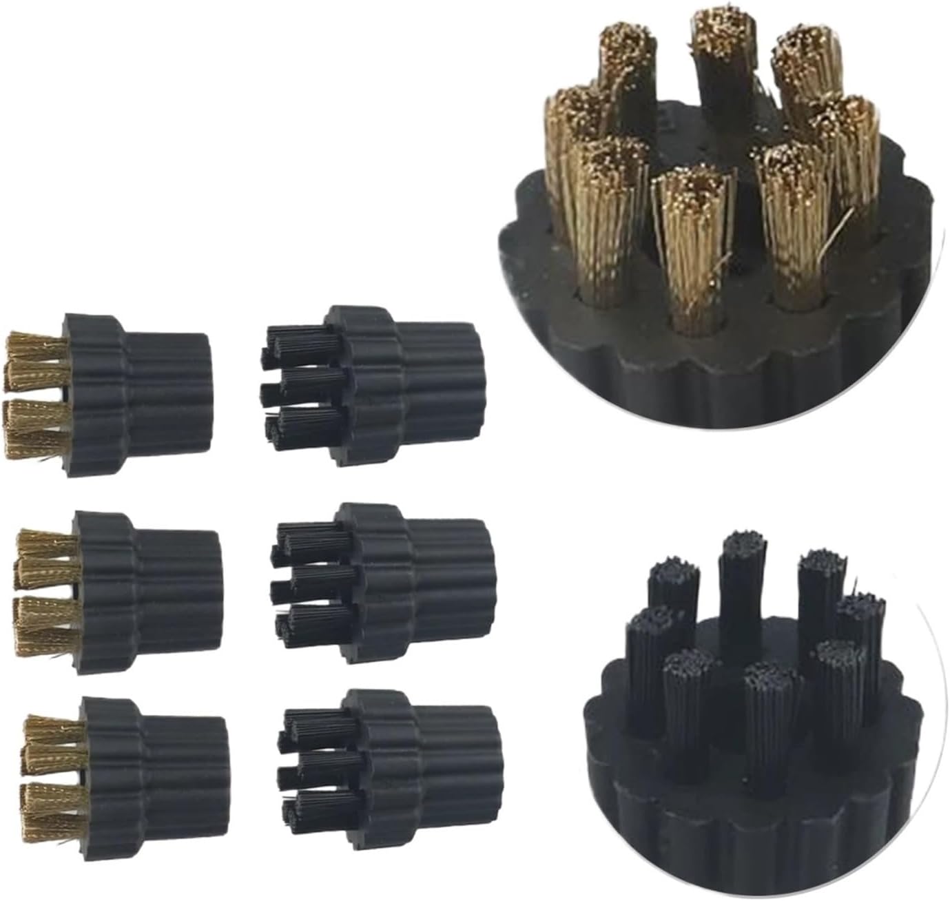 6pcs Steam Cleaner Brass Nylon Brush Parts Fit ，Compatible for Mop X5 Home Appliance Vacuum