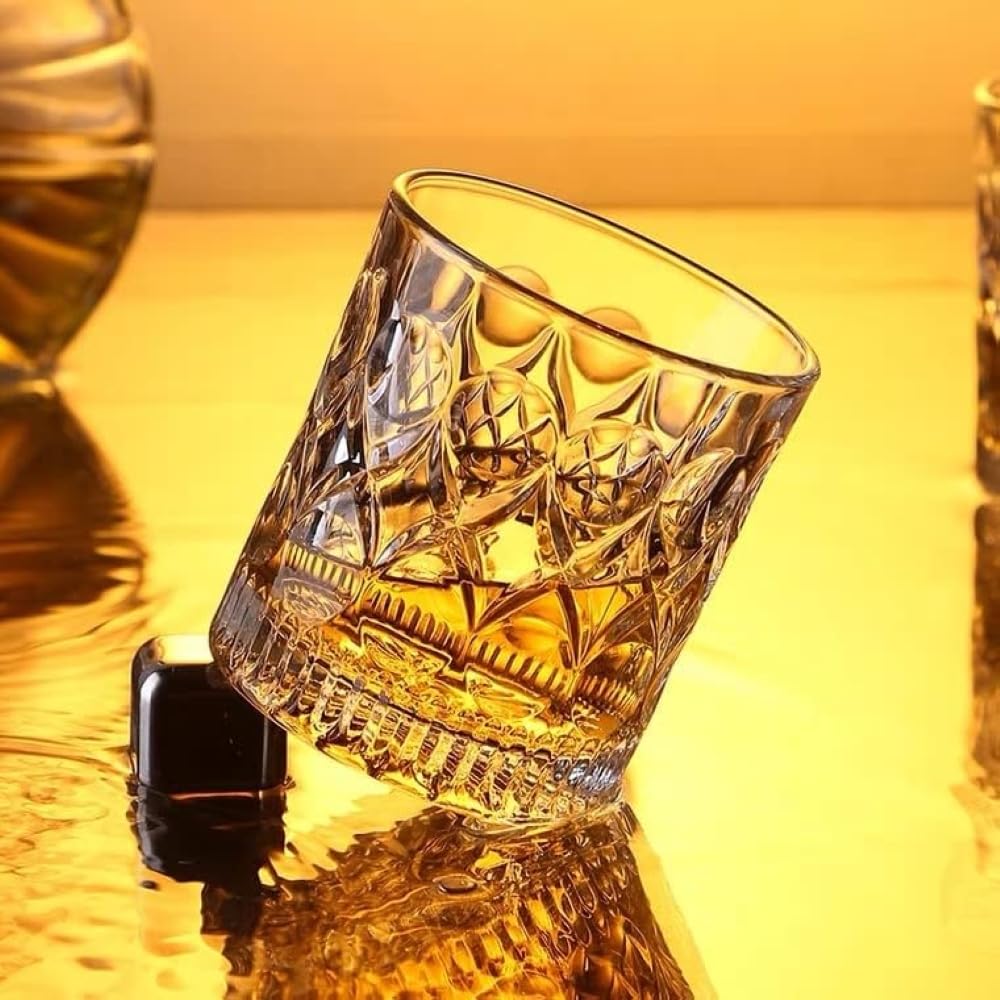 ROCKFORD Italian Premium Whiskey Glasses Set of 2, 300ML, Transparent, Old Fashioned Barware Tumbler for Scotch, Vodka, Bourbon, Liquor, Cocktail, Square Crystal Glass for Stylish Drink Presentation — Amazon image 17