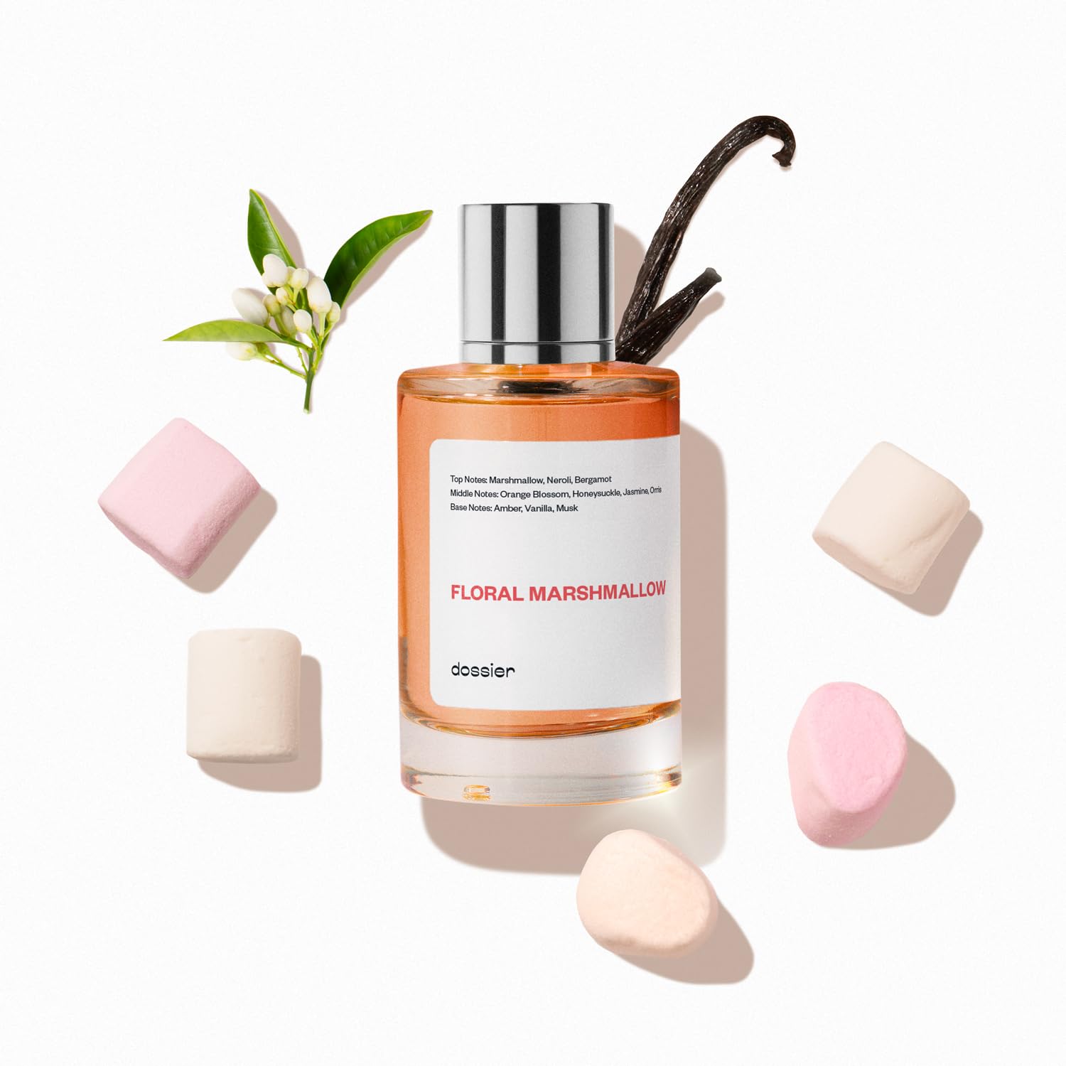 Dossier - Eau de Parfum - Floral Marshmallow - Inspired by By Luxury Perfume - Pure Infused - Paraben Free - Vegan - Feminine - For Women -Fragrance 3.4 oz (Spray 100ml)