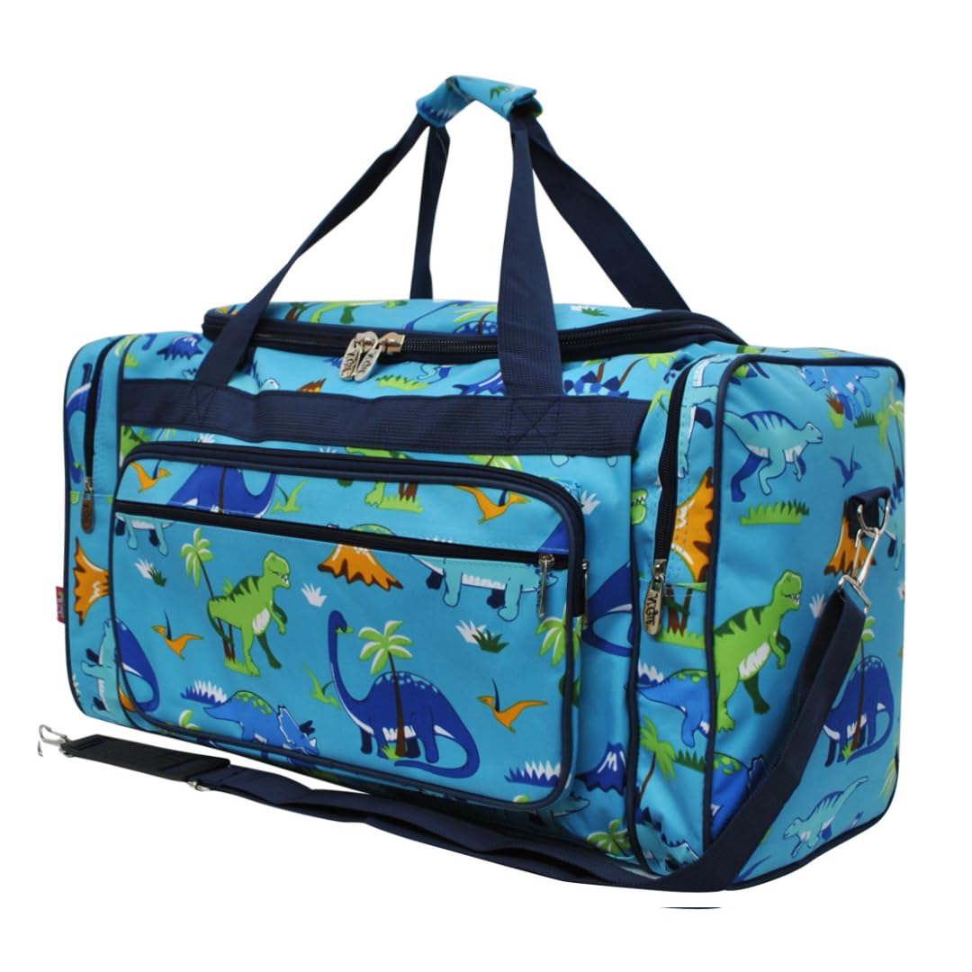 NGIL Canvas 23" inch Duffle Bag (Friendly Dinosaur Print)