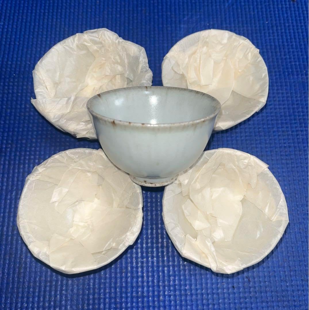 作家物 斉山窯 太田恵 一服碗 皿 セット フリーカップ 多様碗 受皿