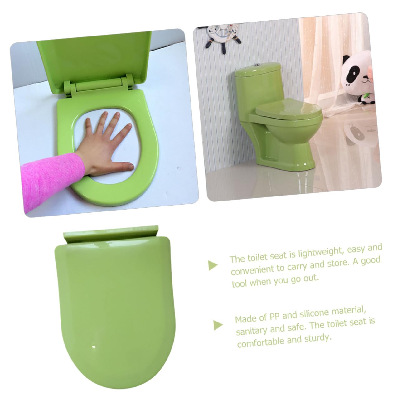 Healifty Funda para Asiento de Inodoro Portátil Fácil de Almacenar y Sanitario Material Pp Adecuado para Entrenamiento de Orinal para Niños en Casa Salir