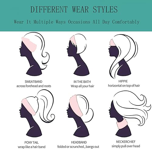 Miniatura 6 de Diademas anchas para mujer, antideslizantes, para yoga, correr, deportes, entrenamiento, gimnasio, turbantes, diademas gruesas, diademas bohemias,
