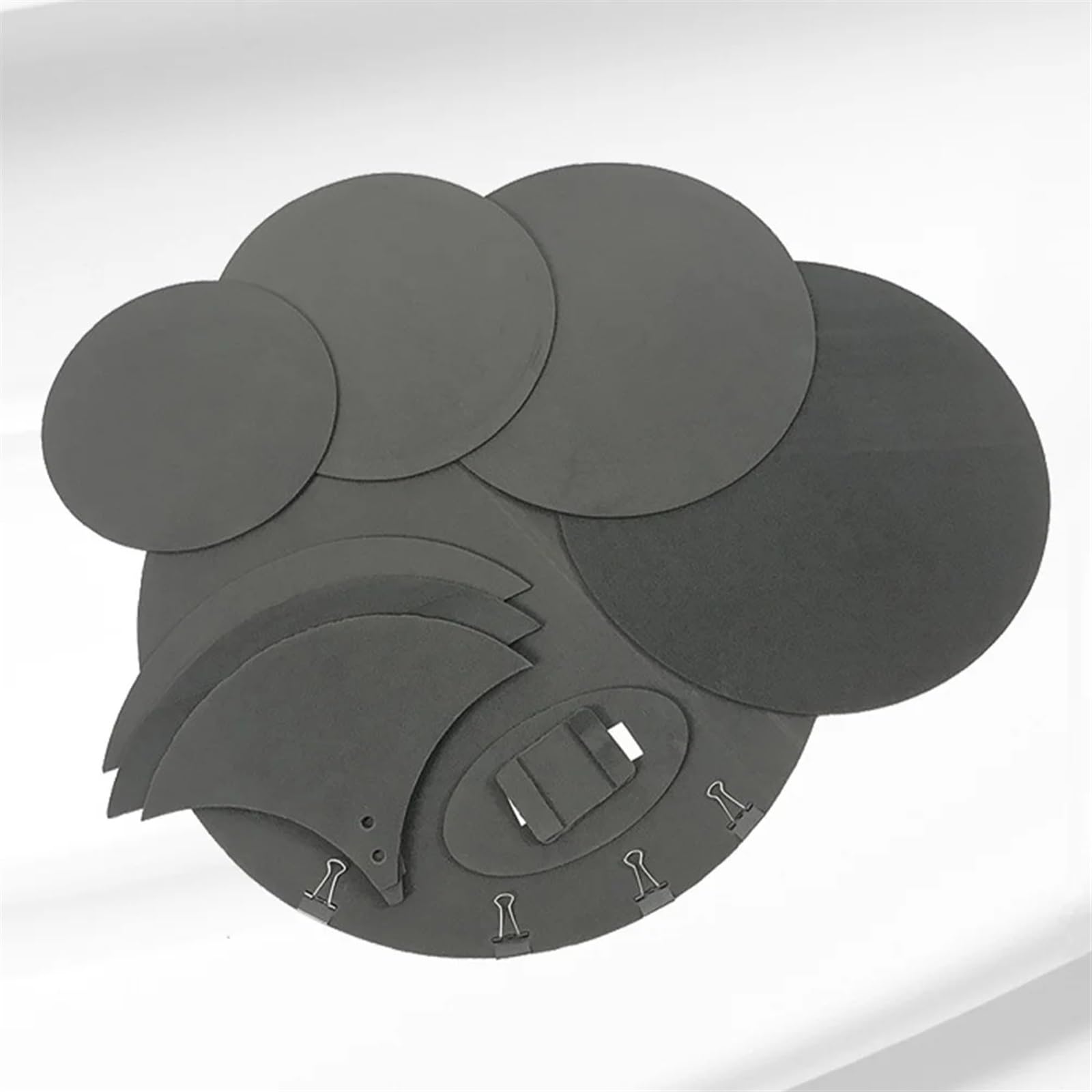 Silenciador De Batería Almohadilla de insonorización de tambor, Kit de trampa for práctica de música, reducción de ruido, Tenor, espuma de 12 pulgadas, silenciador, equipo silenciador 14 13, 4 Uds. Pa