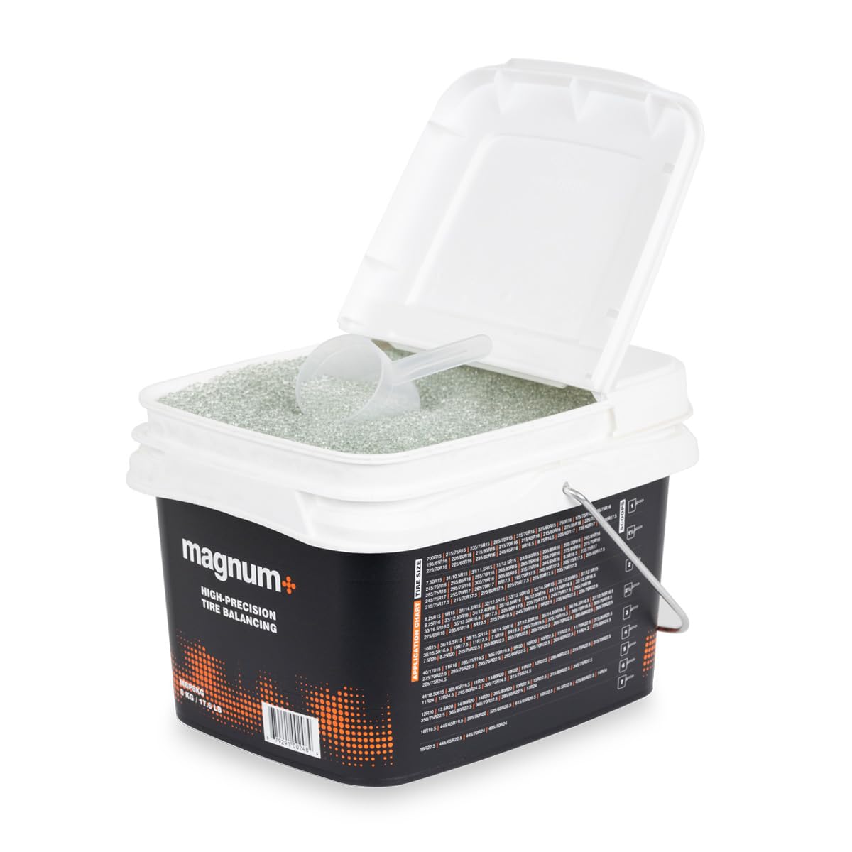 Magnum+ Tire Balancing Beads – 17.6 lb (8 kg) Bulk Tub | Dynamic Internal Balancing for Truck, Off-Road & Heavy-Duty Tires | Reusable, Eco-Friendly Glass Beads