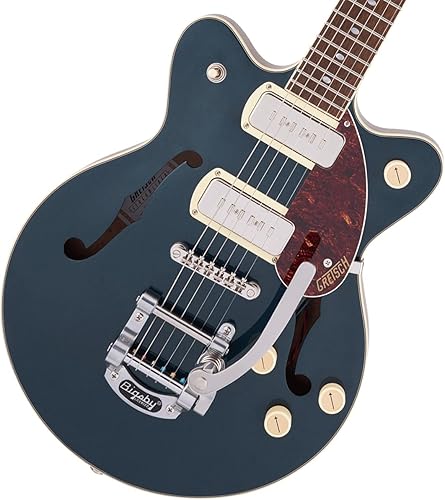 Gretsch G2655T-P90 Streamliner Center Block Jr. Doble Corte P90 Dos Tonos Zafiro MedianocheMancha Caoba Vintage wBigsby