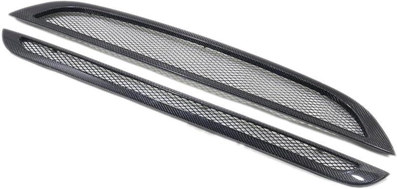 Gloss Black/Carbon Fiber Engine Hood Vent Louvers Air Scoop Bonnet Vent Cover Compatible With BMW MINI-R53 2001-2006 Air Intake Cover