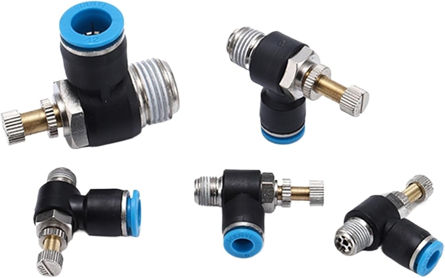 Pneumatic Quick Connector SL Flow Control Valve 1/8" 1/4" 3/8" 1/2" Standard Pipe Thread Regulator Valve Throttle Hose 4 6 8 10 12mm Air Fitting(SL8-03)