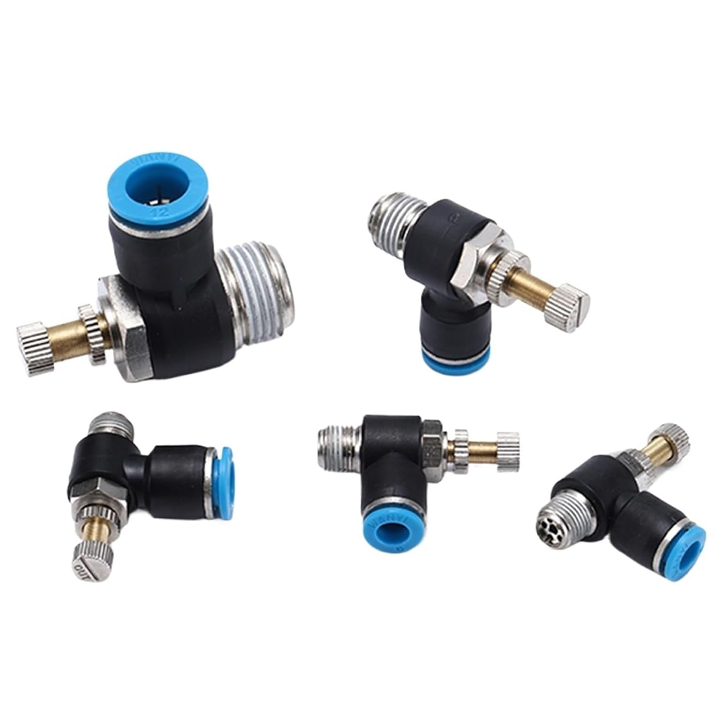 Pneumatic Quick Connector SL Flow Control Valve 1/8" 1/4" 3/8" 1/2" Standard Pipe Thread Regulator Valve Throttle Hose 4 6 8 10 12mm Air Fitting(SL4-02)