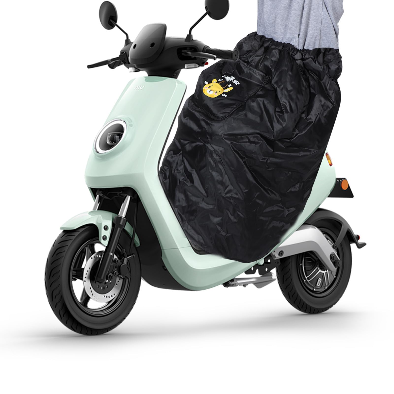 Copertura Antivento in Cotone Peluche per Scooter Elettrico Coprigambe Termico Protezione dal Freddo e Lunghezza Regolabile per Uso Urbano