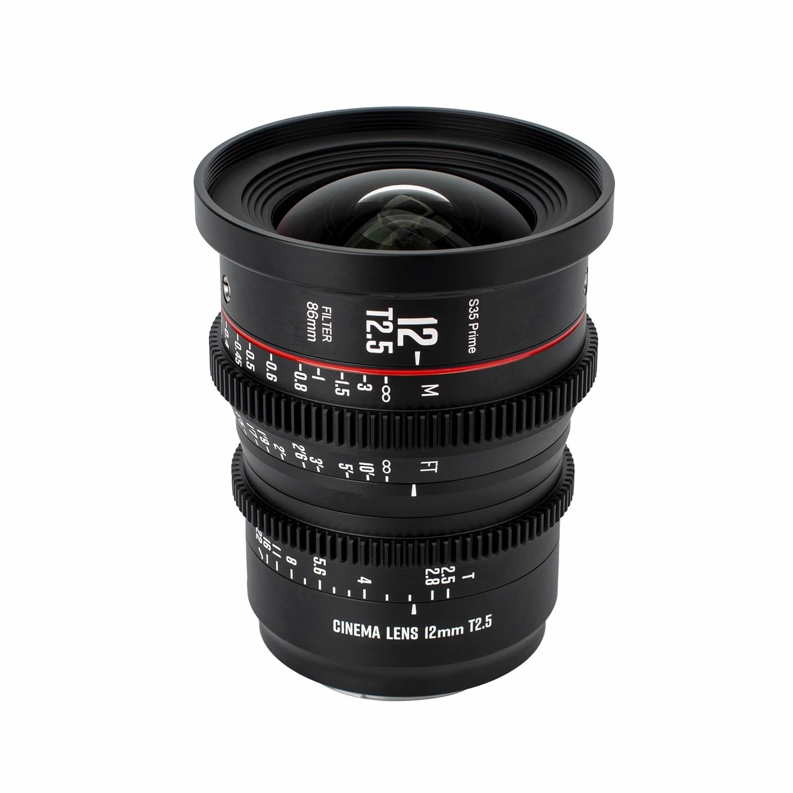 Obiettivo cinematografico T2.1 Super 35 da 12/18/25/35/50/75/100 mm | Progettato for l'uso con sistemi di telecamere cinematografiche(12mm T2.5,EF)