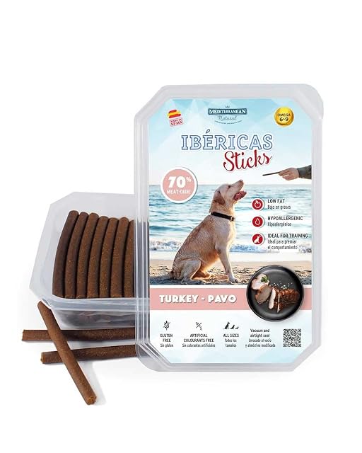 Mediterranean Natural Palitos Ibéricos de Pavo, 350Gr 350 g, para Perros