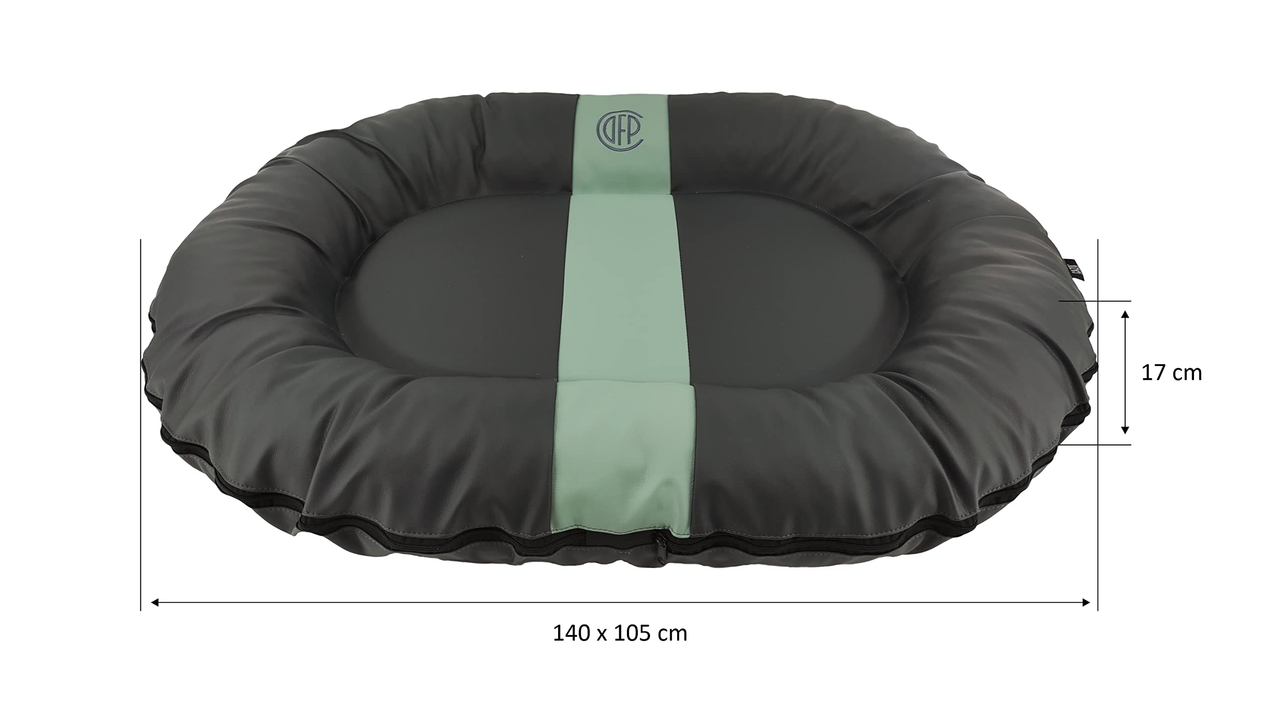 Legowisko owalne ponton CAZO Oslo dla psa lub kota 140 x 105 x 17 cm, rozmiar XL, kolor szary, L2021/E