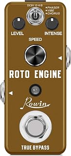 Rowin ROTO ENGINE Rotary Speaker Simulator Effect Pedal Mini Digital Guitar Effects Pedal Phaser/Vibe/Chorus 3 models with Storage of Timbre Sound Pedal True Bypass Full Metal Shell LEF-3801