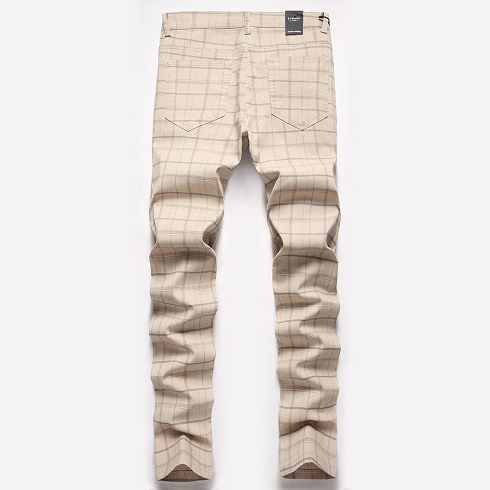Jeans da uomo, slim fit, pantaloni eleganti per il tempo libero, in denim a righe, comodi, con bottoni, pantaloni da lavoro, tinta unita, traspiranti, per attività all'aria aperta, gamba dritta, jeans