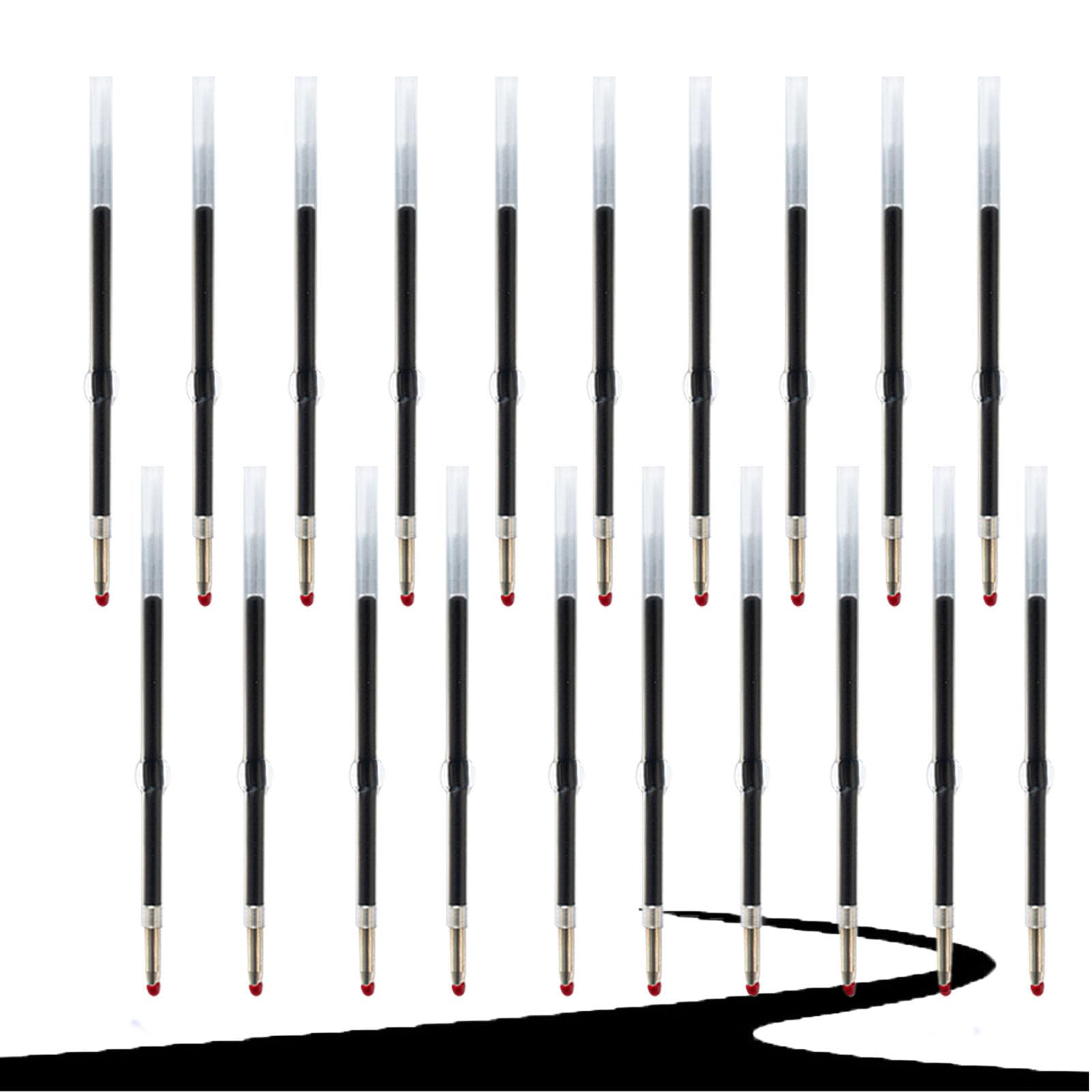 AIYAYI 20 Pieces Pen Refills Ink Ballpoint Pen Refill 2.8 Inch Replacement Ink Refill Bulk for Retractable Pens Office School Supplies, Medium Point(