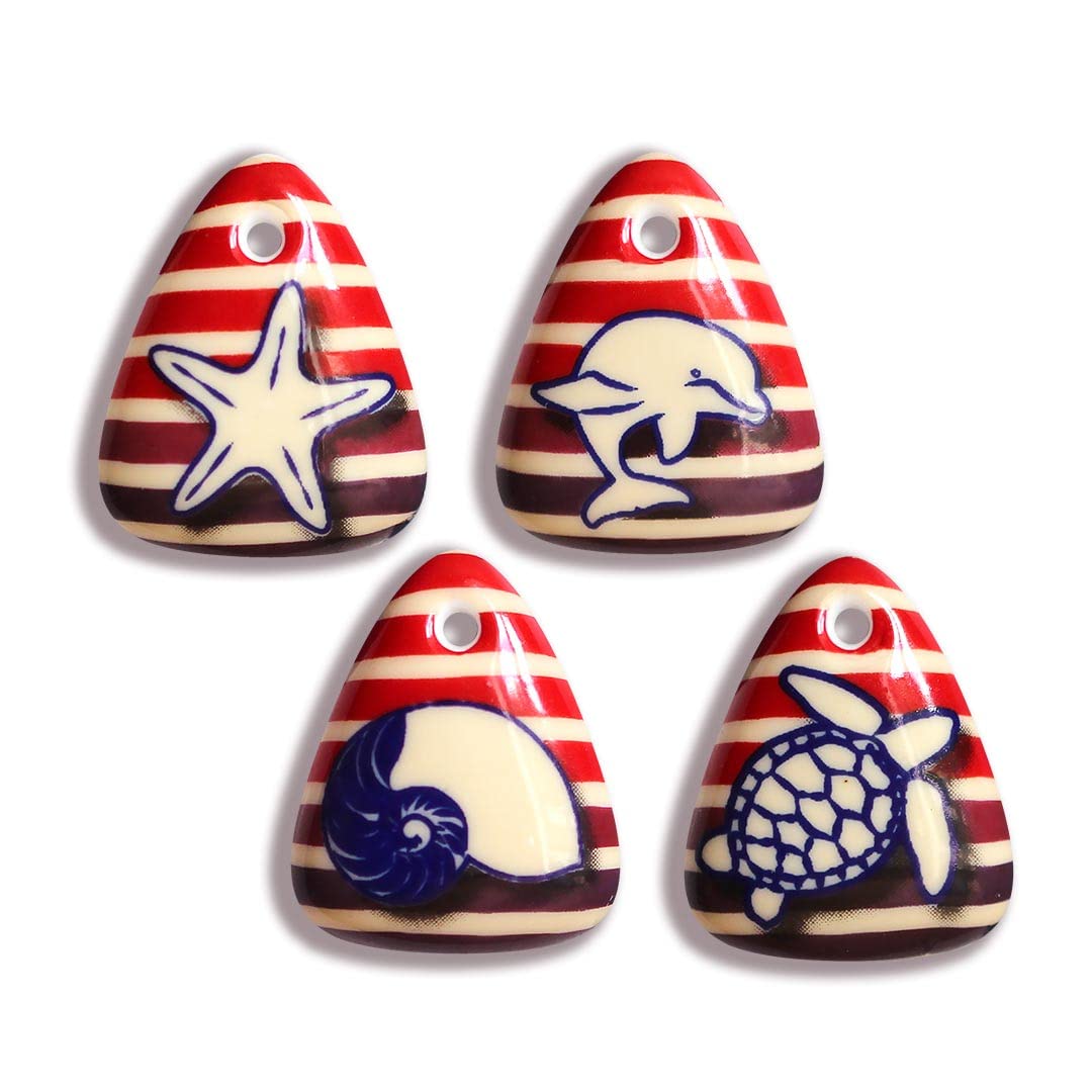 ArtFun 40 FEVES Fonds Marins - FEVE BIJOU - Lot de fèves en porcelaine alimentaire pour les rois de l Epiphanie