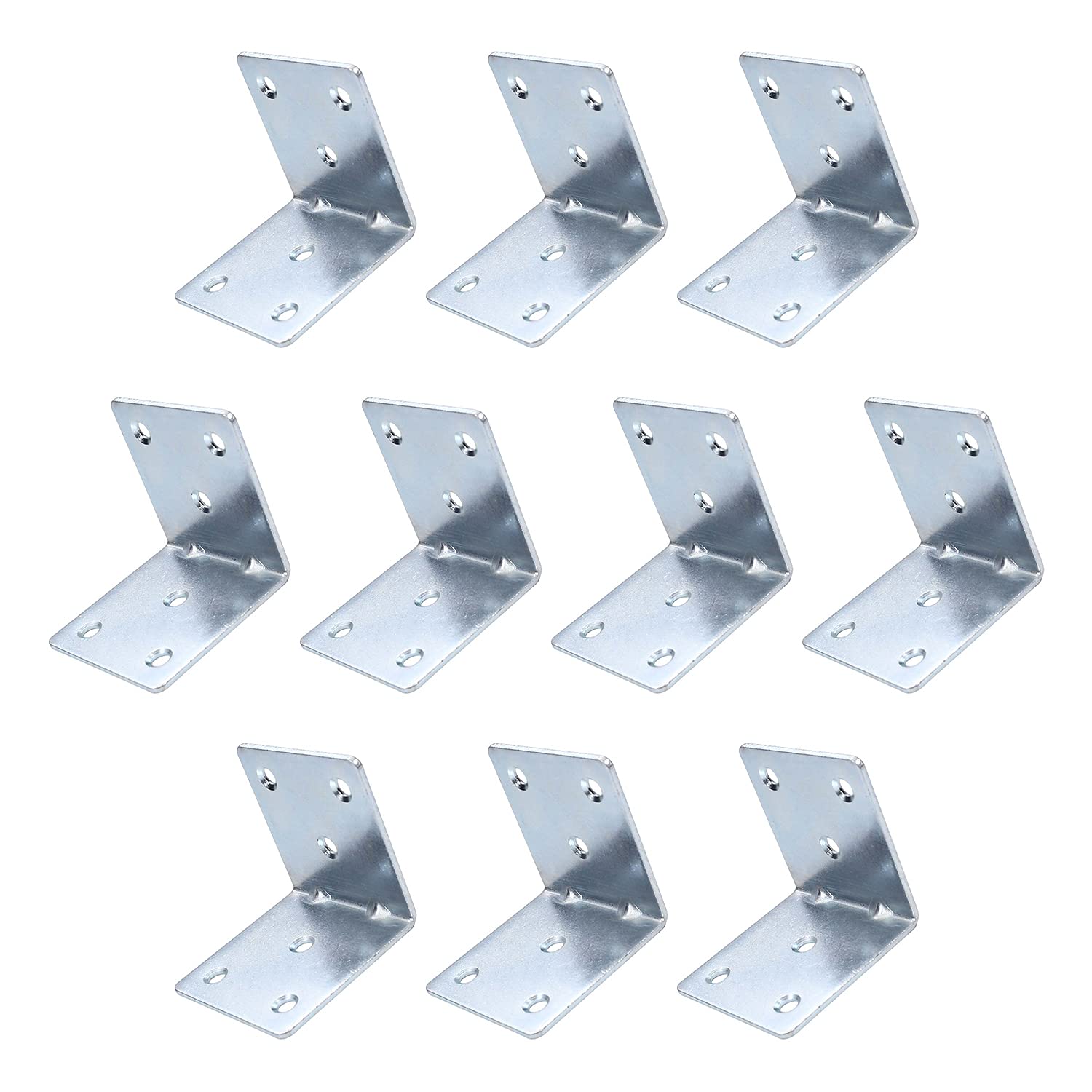 Yinpecly Metal Corner Brace 1.26" x 0.63" Corner Brackets 90 Degree Internal Angle Brackets L Shape Brackets Joint Fastener with Screws for Wood Furniture Board Window Cabinet Table 20pcs