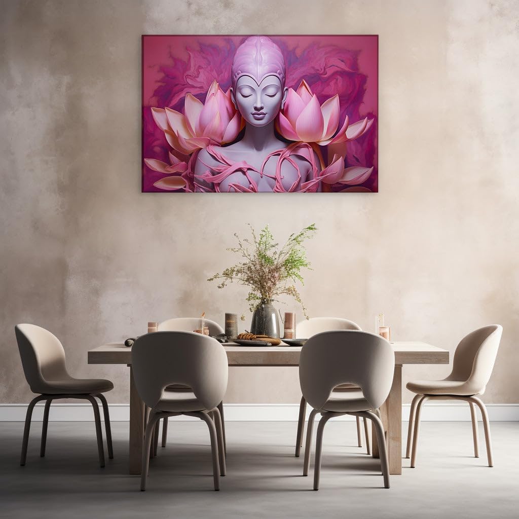 Canvas for Living room. Whispers of Serenity: Blossoms of the Dreaming Soul, 27 x 18 inch Canvas Wall Art - Contemporary Masterpieces - Inspirational Office Decor - 69x46 cm (27x18 inch)