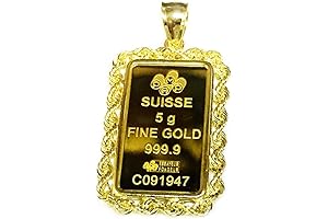 Lustrous 14k Yellow Gold Bar Pendant - The Perfect Link To Your Prosperity