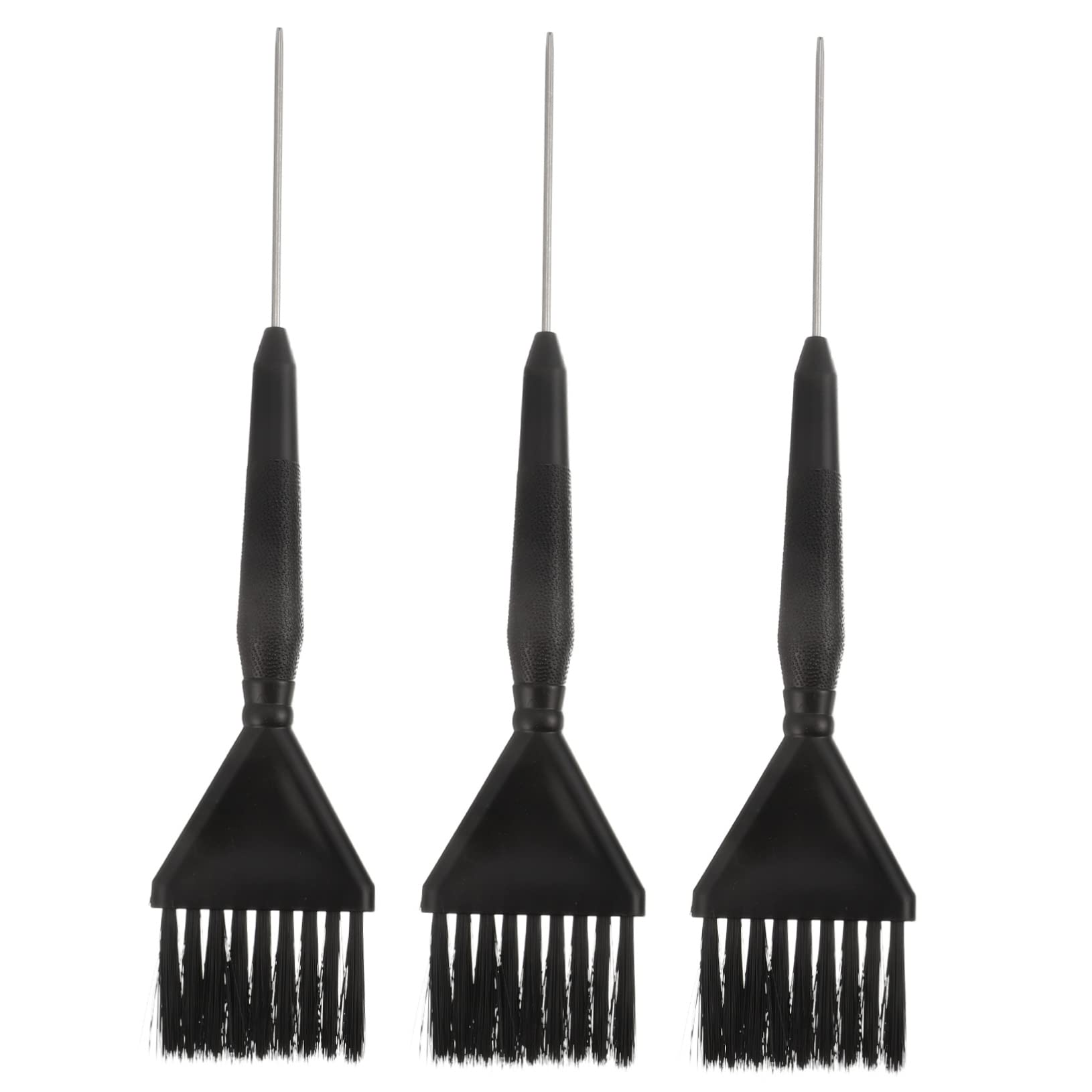 PartyKindom Hair Coloring Dye Brush Set 3pcs Salon Men Women Charcoal Hair Lightener Brush Flexible Stiff Bristles Random