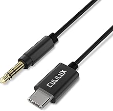 2 Feet Short USB C to 3.5mm Aux Cable with 96KHz/24bit DAC Compatible with Samsung S25/S24/S23/S22/S21 Z Fold/Z Flip 7/6/5/4/3, Pixel 10/9/8/7/6 Pro 9a/8a/7a/6a, Type C 1/8" Car Audio Cord