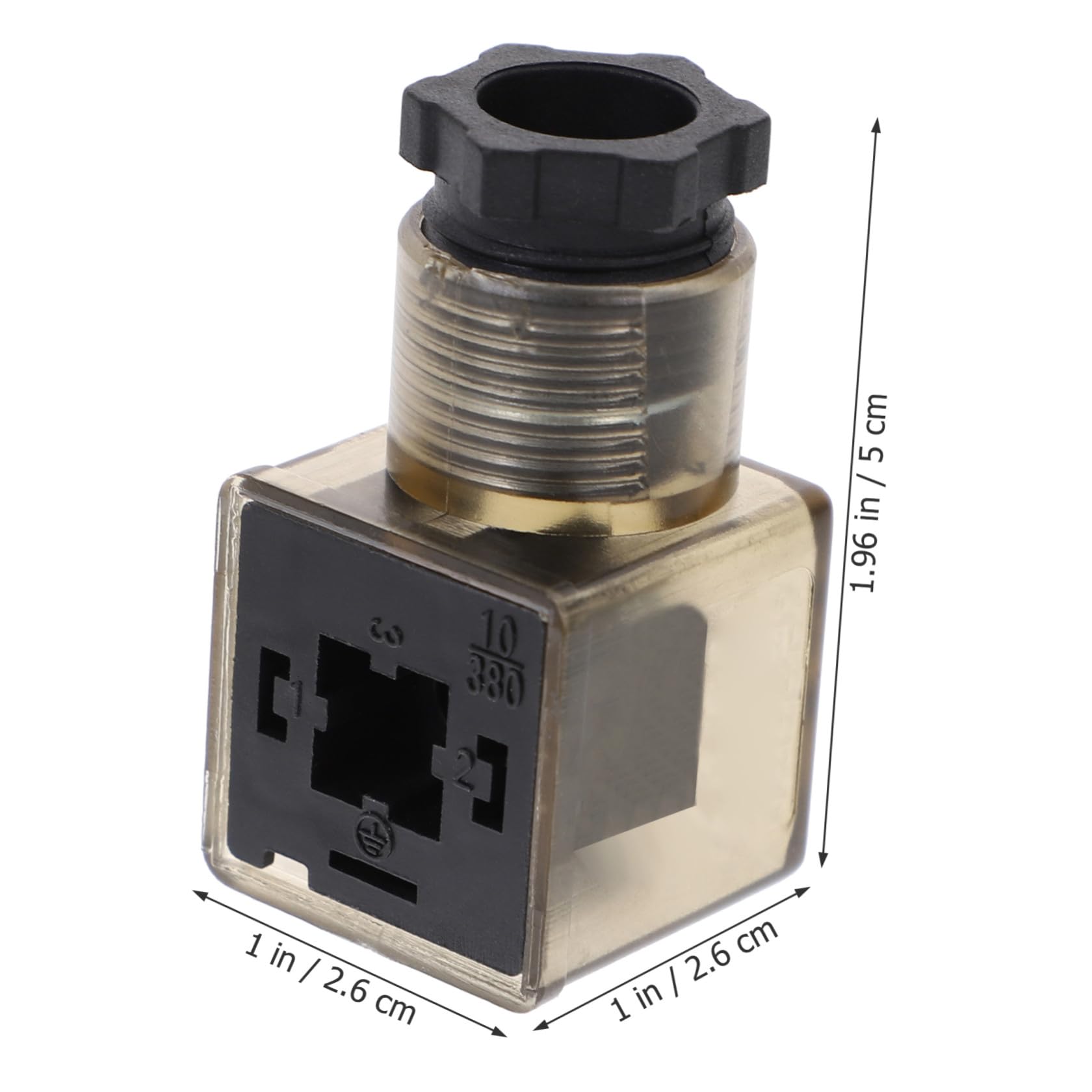 3 Poliger Magnetspulenstecker mit LED Anzeige und Langlebiger Anschlussdose aus PP und Gummi Geeignet für Wasserdruckventile und Hydraulische Systeme