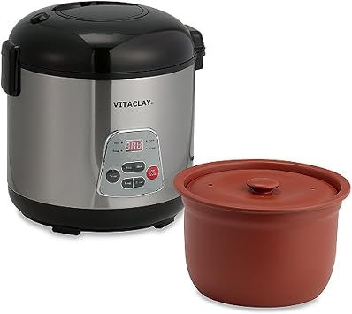 VitaClay VF7700-8 Chef Gourmet 8-Cup Rice and Slow Cooker