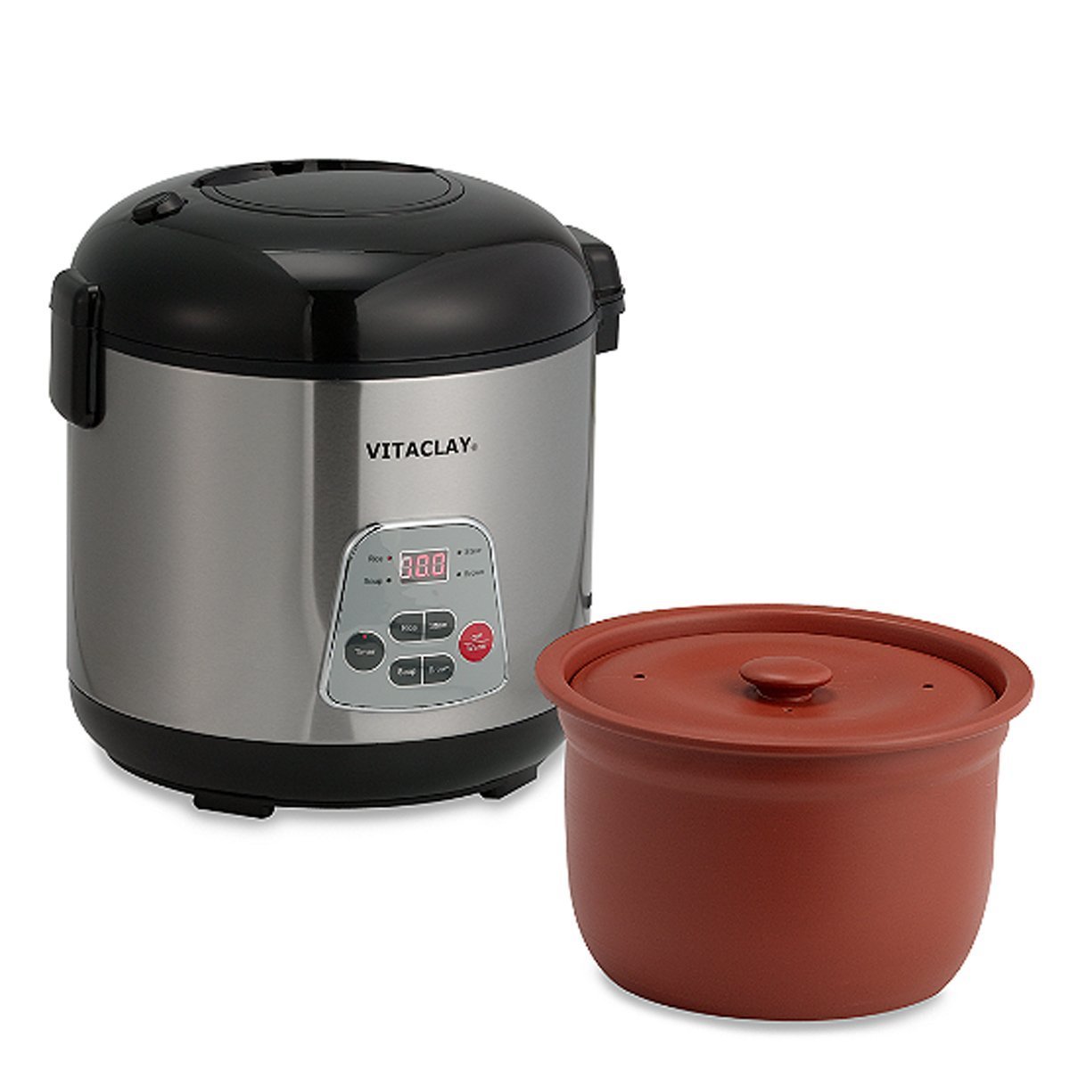 VitaClay VF7700-8 Chef Gourmet 8-Cup Rice and Slow Cooker : Amazon